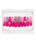 Pink Luxury Rhinestone Press-On Nail Set