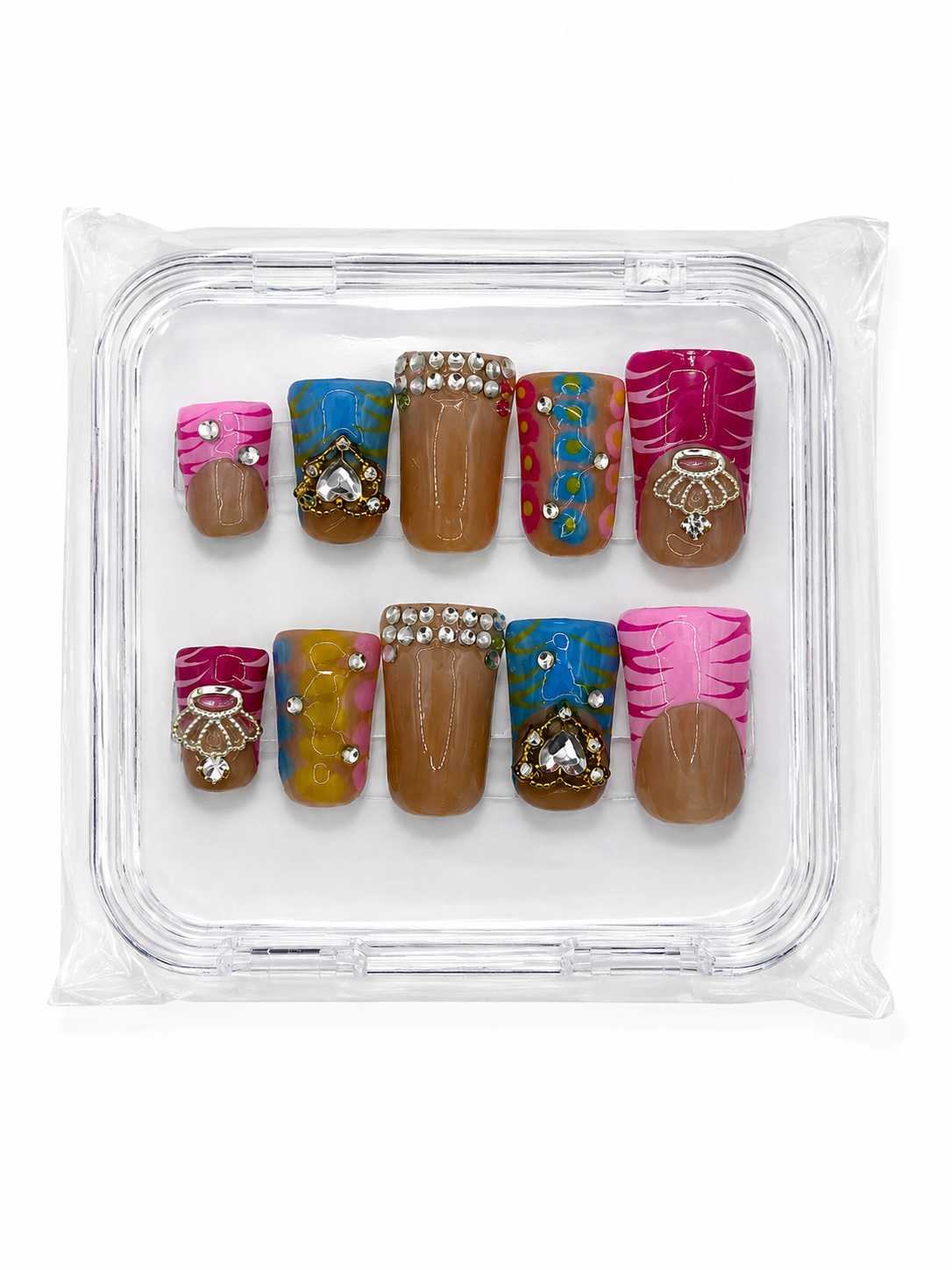 queen luxury press-on nail set