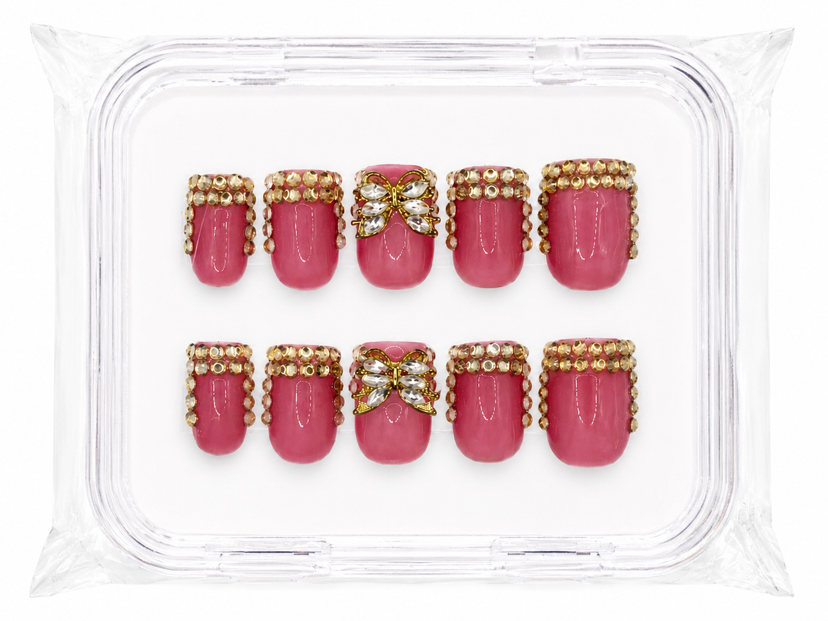 golden girl press-on nail set