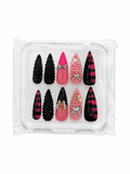 pink after dark press-on nail set